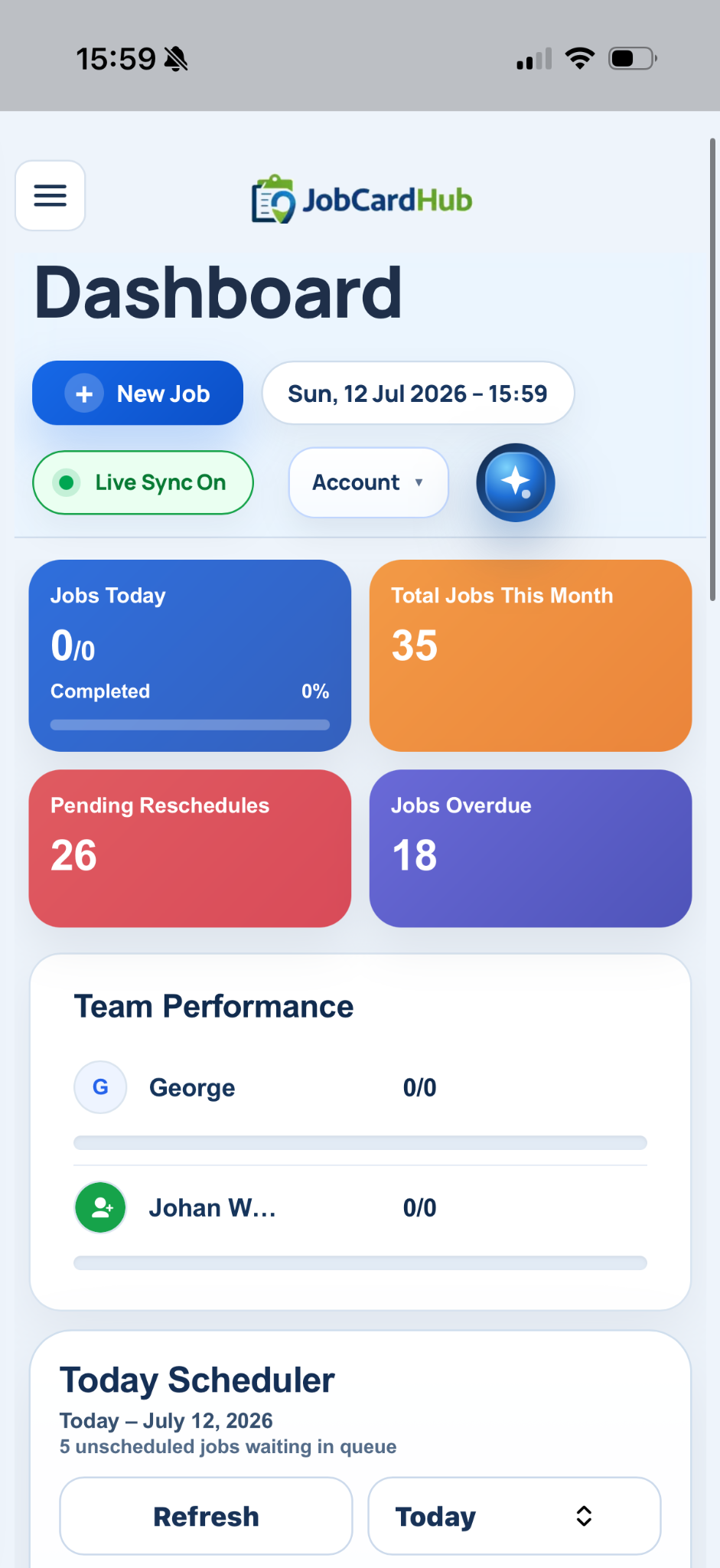 JobCardHub office app